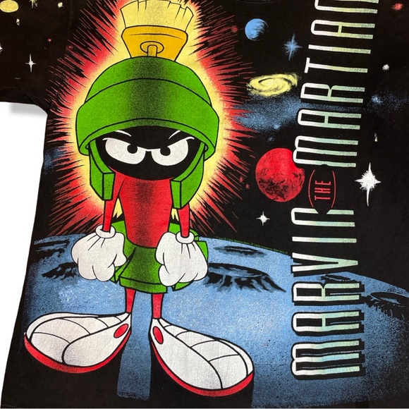 Rare Vintage 1993 Wild Oats Marvin The Martian AOP T-Shirt - Picture 3 of 7